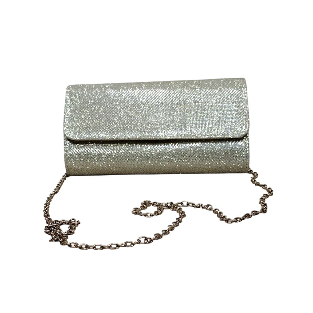 Clutch Crossbody Bag Women’s Gold Glitter Chain Formal Elegant Sparkly Purse